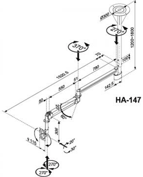 天井取付タイプ　HA-147　図面